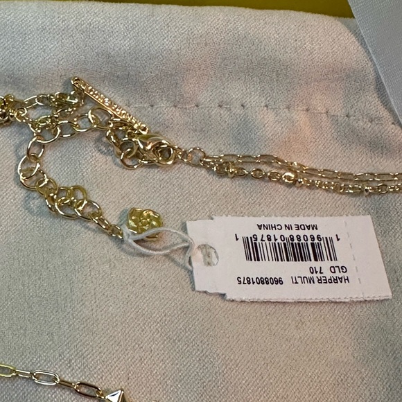 Kendra Scott Gold multi strand Pendant Necklace NWT - Picture 5 of 8